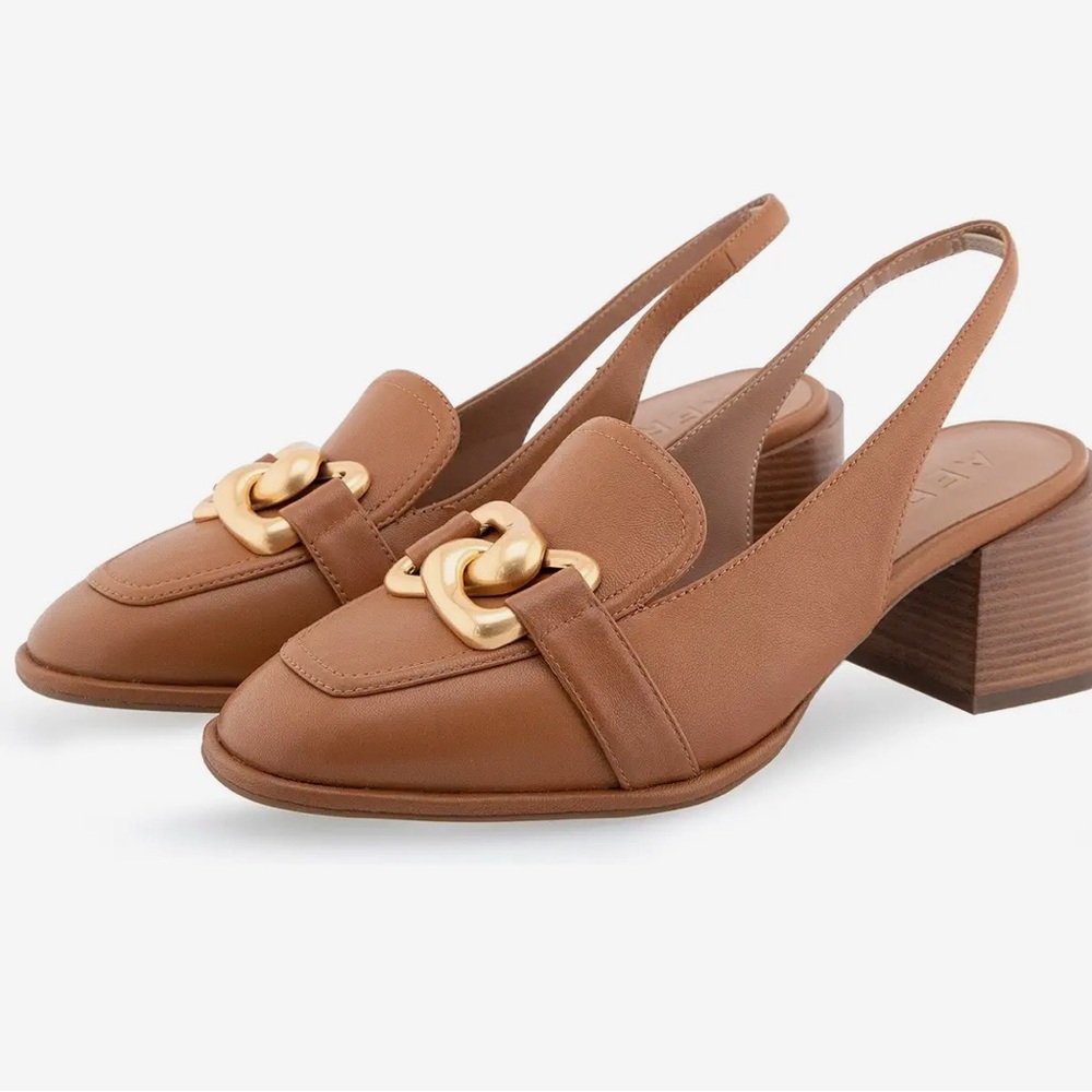 Aerosole Allure Tan Slingback Loafers